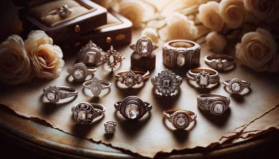 Antique engagement rings