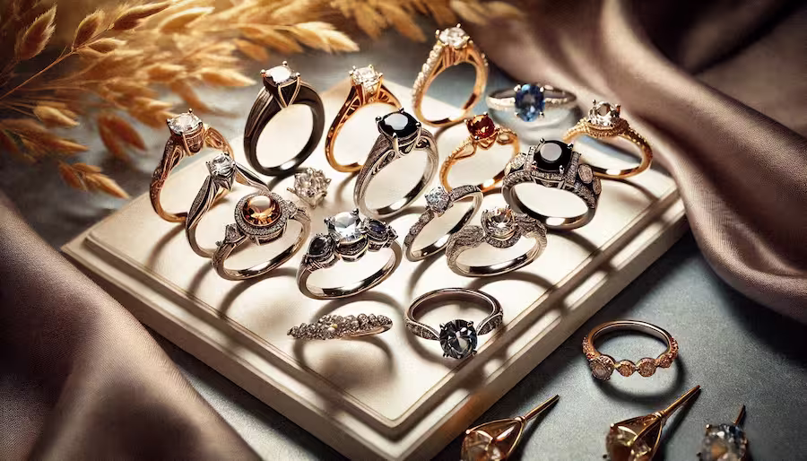 Custom designed engagement rings